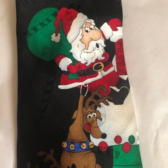 Tie Christmas new Yule Tie Greetings by MMG Hallmark Licensing, Inc all silk - Picture 1 of 4